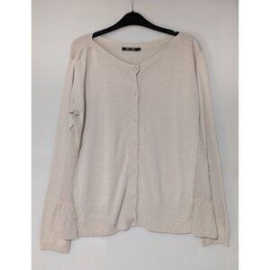 NIC+ZOE  | Side Peplum Cardigan In Cream